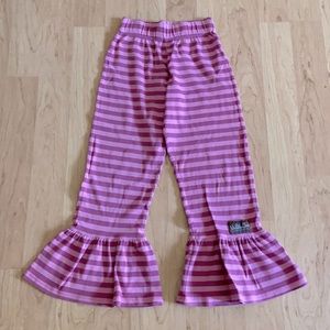 Matilda Jane striped ruffle bottoms/pants 14 girls